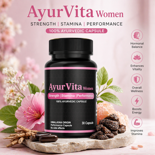 AyurVita Women | 100% Ayurvedic | 30 Capsules | Supports Energy, Hormonal Balance, PCOD Wellness & Weight Management | Ayurvedic Formula