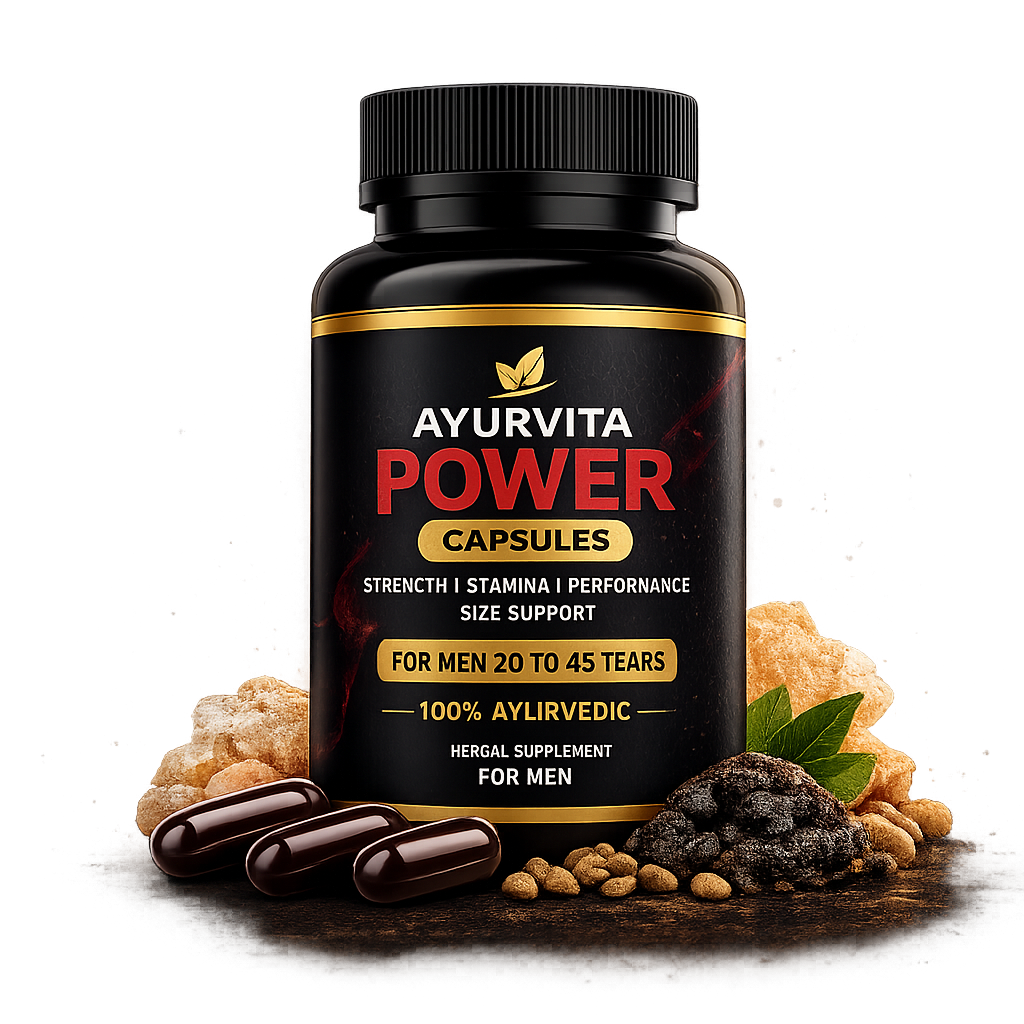 AyurVita Power Capsules for Men | Supports Stamina, Performance & Size Enhancement | Ayurvedic Formula | 20 Capsules