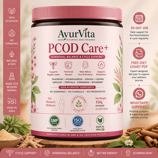 AyurVita PCOD Care+ – Hormonal Balance, Cycle Support & Healthy Weight Management