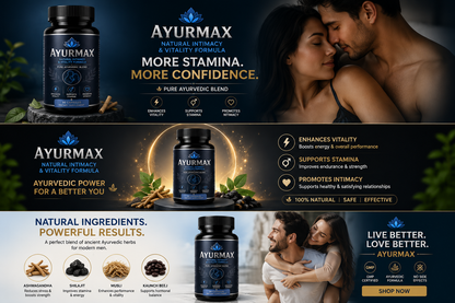 AyurMax Premium - Shilajit Gold | 100% Pure Himalayan Shilajit Ashwagandha | 30 Capsules | Enhances Stamina, Performance, Energy, and Power | Supports Healthy Life | Ayurveda