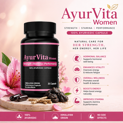 AyurVita Women | 100% Ayurvedic | 30 Capsules | Supports Energy, Hormonal Balance, PCOD Wellness & Weight Management | Ayurvedic Formula