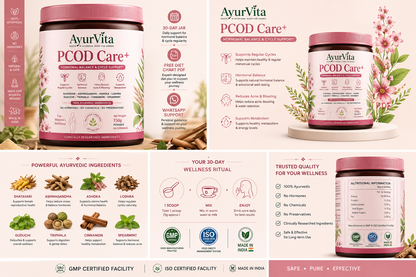 AyurVita PCOD Care+ – Hormonal Balance, Cycle Support & Healthy Weight Management