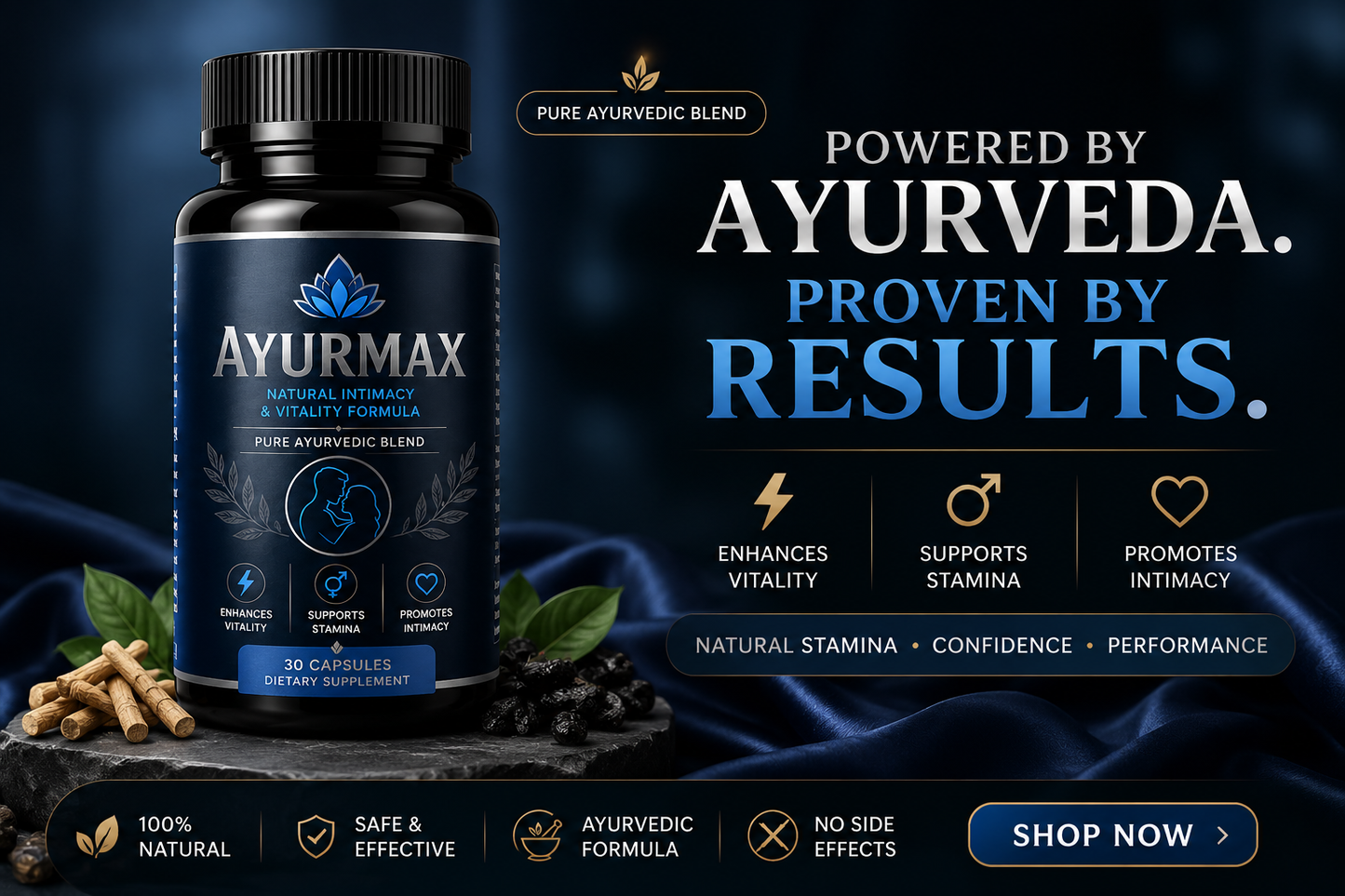 AyurMax Premium - Shilajit Gold | 100% Pure Himalayan Shilajit Ashwagandha | 30 Capsules | Enhances Stamina, Performance, Energy, and Power | Supports Healthy Life | Ayurveda